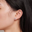 925 Sterling Silver Plated Platinum Opal Earrings for Women