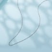 925 Sterling Silver 40cm Necklace with Plated White Gold