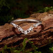 925 Sterling Silver White Gold Plated Moissanite Size 6 Ring for Women