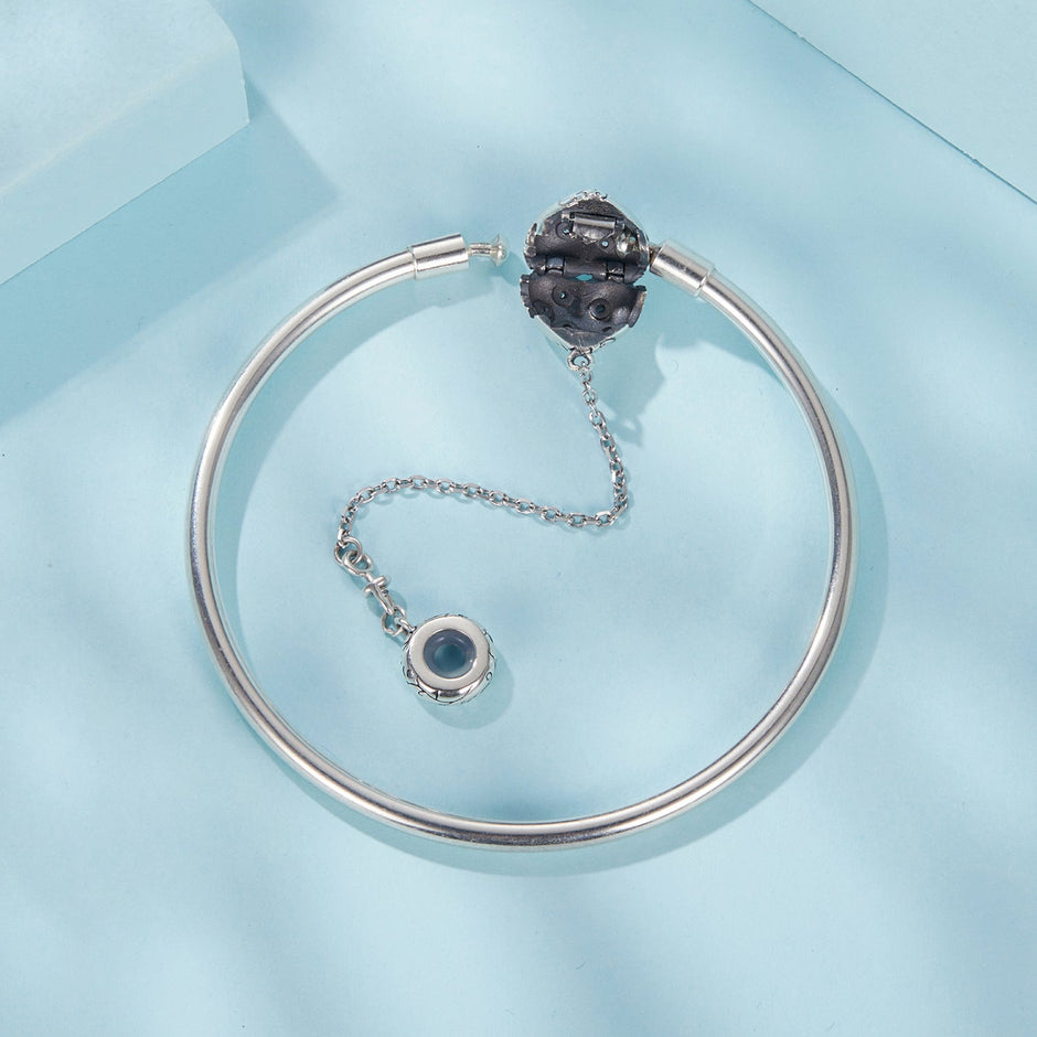 925 Sterling Silver Bracelet with Pavé Setting CZ, Size 17.0 for Women
