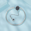 925 Sterling Silver Bracelet with Pavé Setting CZ, Size 17.0 for Women