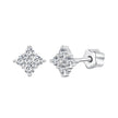 925 Sterling Silver 10mm Moissanite Earrings for Women