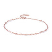 925 Sterling Silver Adjustable Rose Gold Bracelet for Women