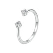 925 Sterling Silver Moissanite Ring Size E for Women
