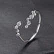 925 Sterling Silver Moissanite 0.06 Carat Ring for Women, Size E