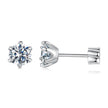 925 Sterling Silver 0.5 Carat Moissanite Earrings for Women