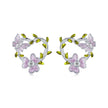 925 Sterling Silver Enamel CZ Plated Earrings