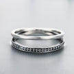 925 Sterling Silver 0.6CM Width Ring Size 6 for Women