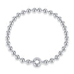 925 Sterling Silver Bracelet 17cm Oxidized & Platinum Plated for Women