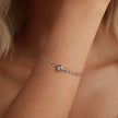 925 Sterling Silver 0.50 Carat Moissanite Bracelet for Women - 15+6cm - Plated White Gold