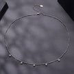 925 Sterling Silver 0.10ct Moissanite Necklace in White Gold, 40+5cm Chain for Women
