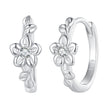 925 Sterling Silver Earrings with Zircon and Platinum Plating