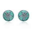 925 Sterling Silver Oxidized Enamel Earrings