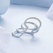 925 Sterling Silver Earrings with CZ and White Gold Plating