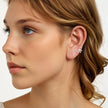 925 Sterling Silver Earrings with White Gold Plating, 0.9x1.2cm for Women