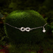925 Sterling Silver White Gold Plated Moissanite 15+6cm Bracelet for Women
