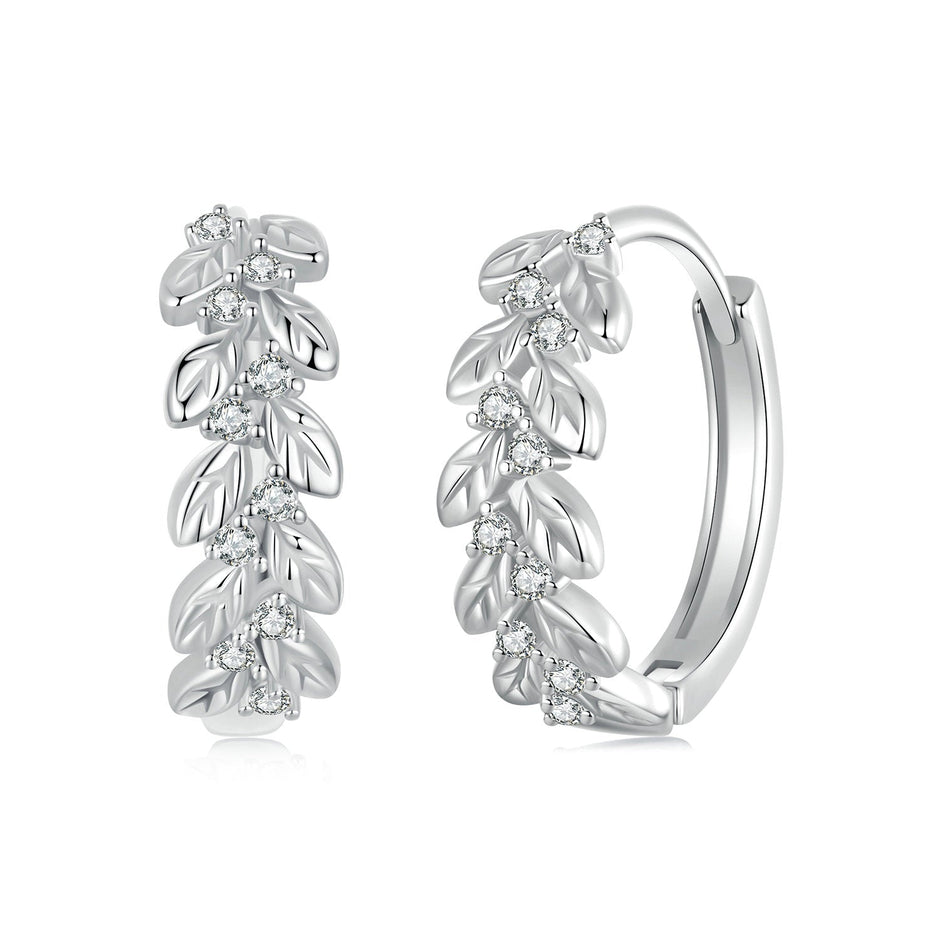 925 Sterling Silver Earrings with Pavé Setting CZ