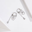 925 Platinum Plated Pavé Setting CZ Earrings
