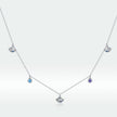 925 Sterling Silver Adjustable Necklace with Scallop Design and Pavé Setting CZ