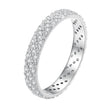 925 Sterling Silver Ring with Pavé Setting CZ for Women Size 6.0
