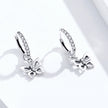 S925 Oxidized Silver Pavé Setting CZ Earrings for Women