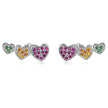 925 Sterling Silver Earrings with Pavé Setting and Plated Platinum, Size: 0.5*1.3cm, Women