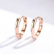S925 Sterling Silver Plated Rose Gold Earrings