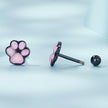 925 Sterling Silver Enamel Black Gold Plated Earrings for Women