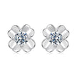 925 Sterling Silver Moissanite Earrings 0.6cm for Women