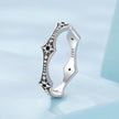 925 Sterling Silver Ring with Pavé Setting CZ, Size 6.0