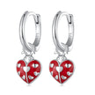 S925 Sterling Silver Enamel Process Pavé Set CZ Earrings