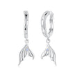 925 Sterling Silver Earrings with Nano Opal Stone and CZ in White Gold Finish