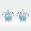 925 Sterling Silver Earrings for Women - Pavé Setting CZ with Enamel Process - 1cm