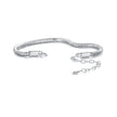 925 Sterling Silver Plated Platinum 140mm Chain Thickness 3mm Bracelet for Women