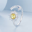 925 Sterling Silver Pavé CZ White Gold Plated Ring for Women