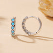 925 Sterling Silver Turquoise Earrings for Women 1.4x0.5cm