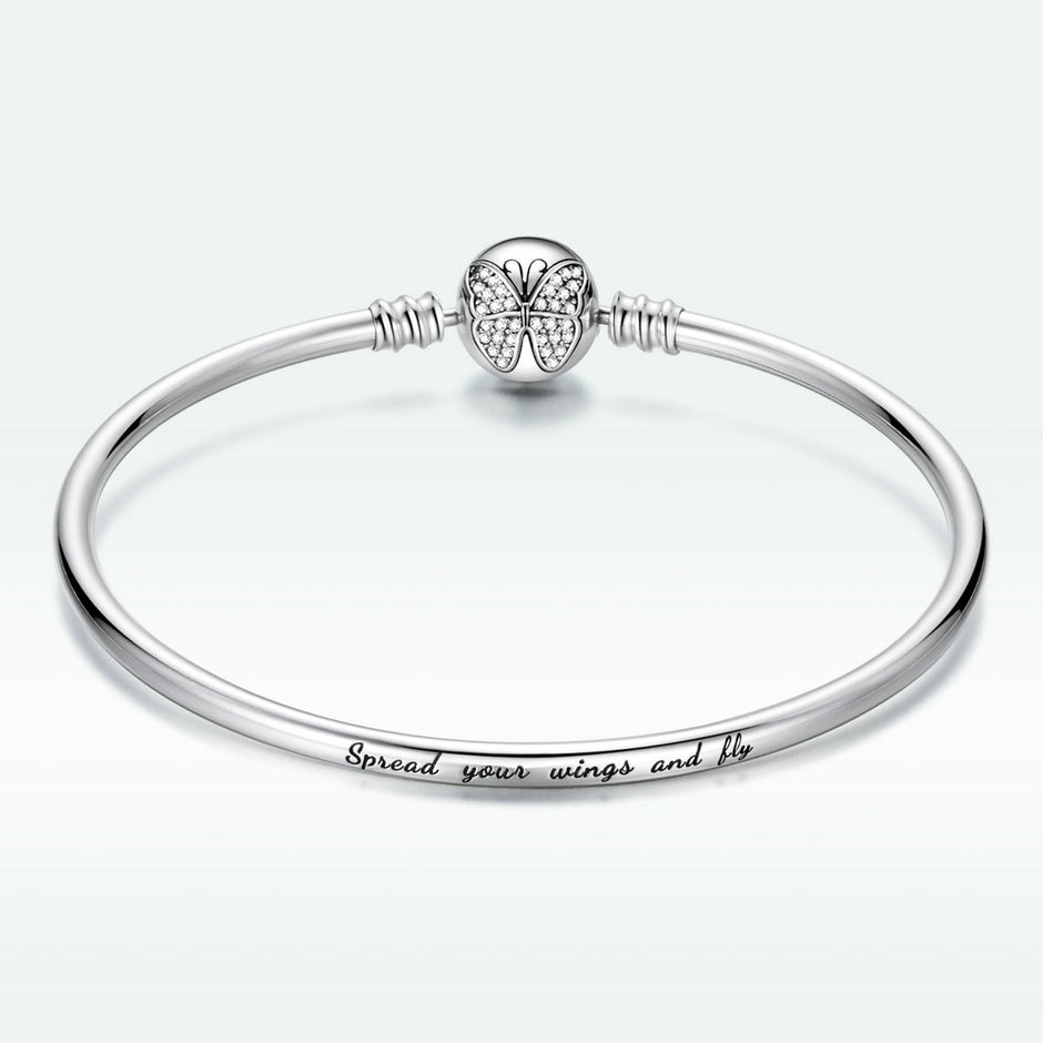925 Sterling Silver 17.0 cm Oxidized CZ Bracelet for Women