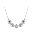 925 Sterling Silver 4mm Moissanite Plated Platinum Necklace for Women