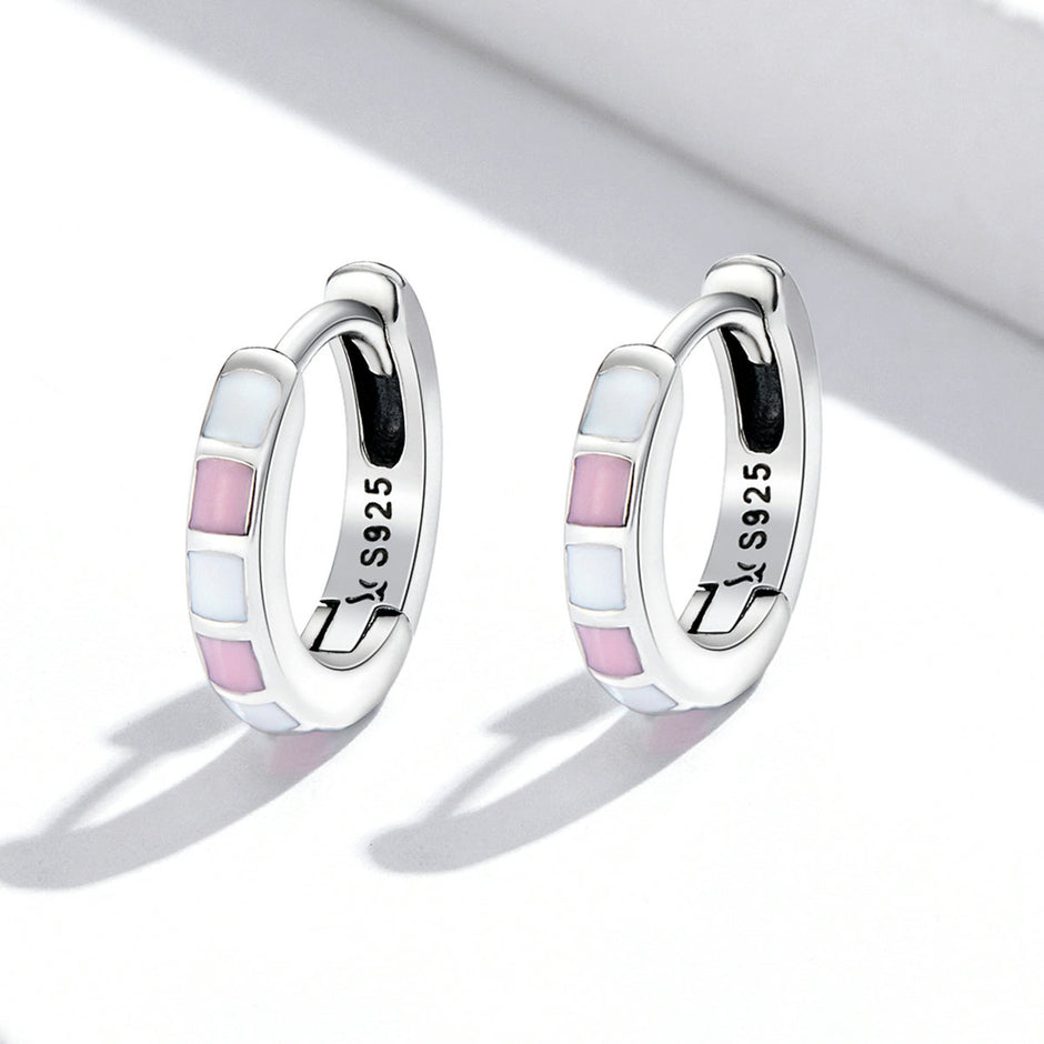 S925 Sterling Silver Enamel Oxidized Earrings