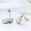 925 Sterling Silver Plated Platinum Gold Earrings for Women
