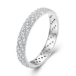 925 Sterling Silver Ring with Pavé Setting CZ for Women Size 6.0