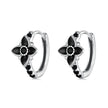 925 Sterling Silver Enamel and CZ Earrings for Women