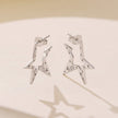 925 Sterling Silver White Gold Plated 2.3 cm Copper Earrings for Women