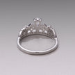 925 Sterling Silver Pavé Setting CZ White Gold Plated Ring Size 6 for Women