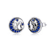 925 Sterling Silver Oxidized CZ Pavé Earrings