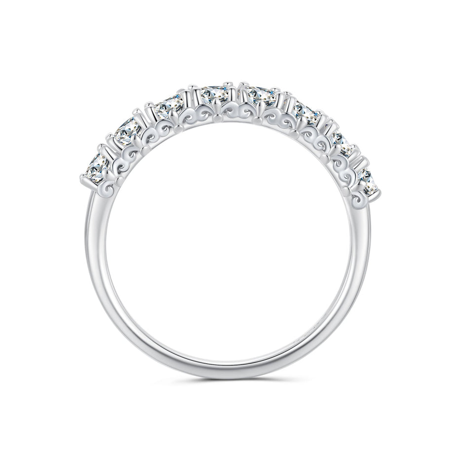 925 Sterling Silver Plated Moissanite Ring Size 5 for Women