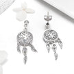 925 Sterling Silver Oxidized Pavé Setting CZ Earrings