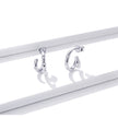 925 Sterling Silver Earrings with Pavé Setting CZ