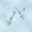 925 Sterling Silver White Gold Plated Pavé Setting CZ Earrings for Women