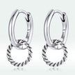 925 Sterling Silver & Oxidized Silver Earrings for Women